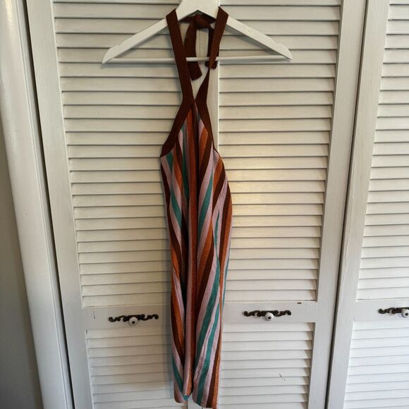 Princess Polly Boho Striped Halter Mini Dress - Picture 2 of 4